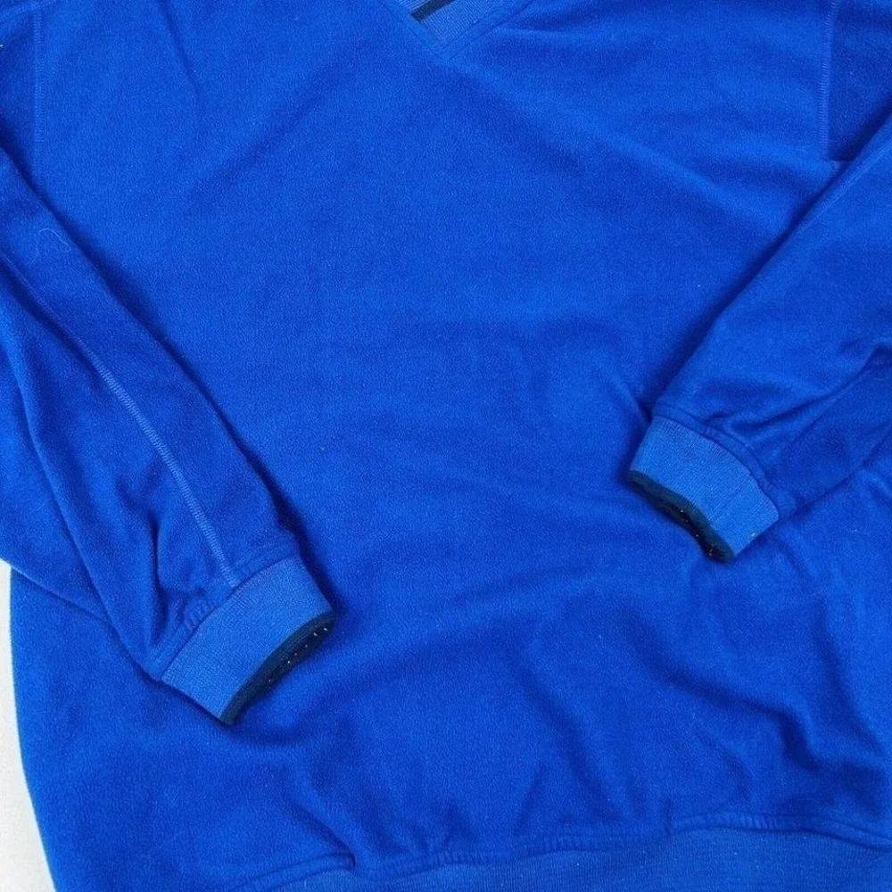 Eddie Bauer Ebtek Golf Blue V Neck Polyester Pullover Sweater Mens Size Medium M